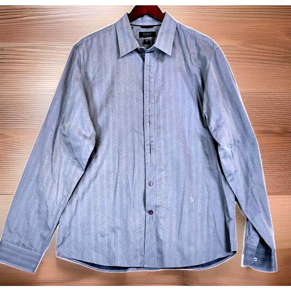 Vintage Guess Los Angeles Men's Shirt Button Down Long Sleeve Cotton Size XL